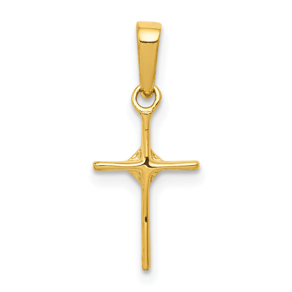 14k Small .01ct. Diamond Cross Pendant-PM5026-001-YA