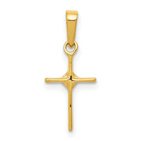 14k Small .01ct. Diamond Cross Pendant-PM5026-001-YA