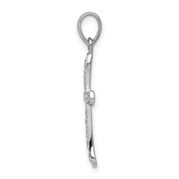 14k White Gold 1/8ct. Diamond Cross Pendant-PM5028-013-WA