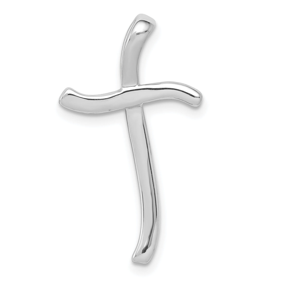 14k White Gold 1/4ct. Diamond Cross Chain Slide-PM5029-025-WA