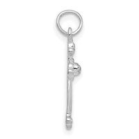 14k White Gold Small Diamond Budded Cross Pendant-PM5030-002-WA