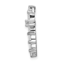 14k White Gold 1/3ct. Diamond Cross Chain Slide-PM5033-033-WA