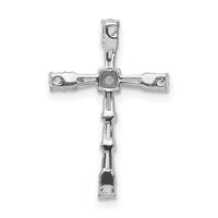14k White Gold 1/3ct. Diamond Cross Chain Slide-PM5033-033-WA