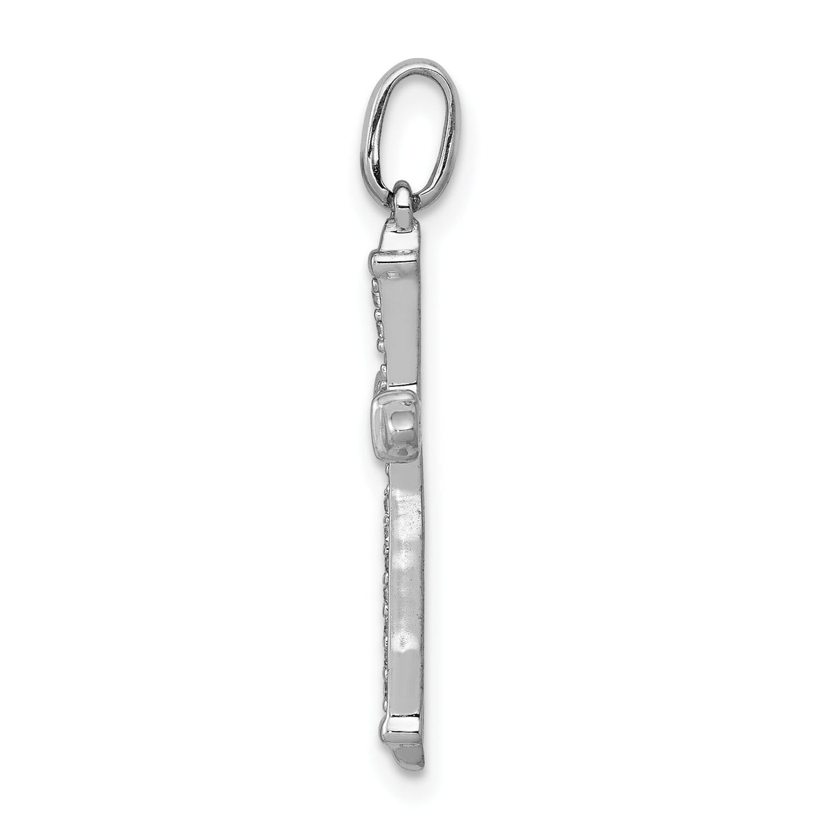 14k White Gold 1/10ct. Diamond Cross Pendant-PM5034-010-WA