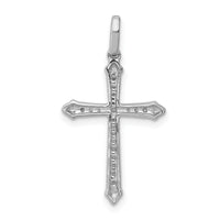 14k White Gold 1/10ct. Diamond Cross Pendant-PM5034-010-WA