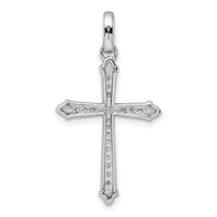 14k White Gold 1/5ct. Diamond Cross Pendant-PM5034-020-WA