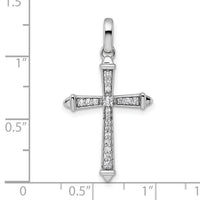 14k White Gold 1/5ct. Diamond Cross Pendant-PM5034-020-WA