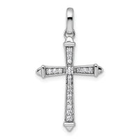 14k White Gold 1/5ct. Diamond Cross Pendant-PM5034-020-WA