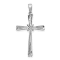 14k White Gold 1/20ct. Diamond Cross Pendant-PM5036-006-WA