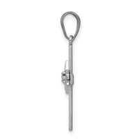 14k White Gold .01ct Diamond Cross Pendant-PM5037-001-WA