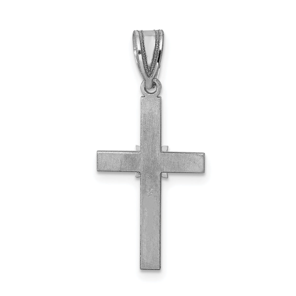 14k White Gold .01ct Diamond Cross Pendant-PM5037-001-WA