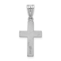 14k White Gold .01ct Diamond Heart Cross Pendant-PM5039-001-WA