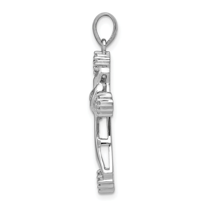14k White Gold 1/5ct. Diamond Cross Pendant-PM5041-020-WA