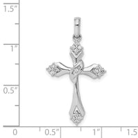 14k White Gold 1/5ct. Diamond Cross Pendant-PM5041-020-WA