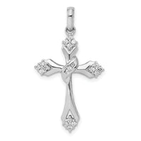 14k White Gold 1/5ct. Diamond Cross Pendant-PM5041-020-WA