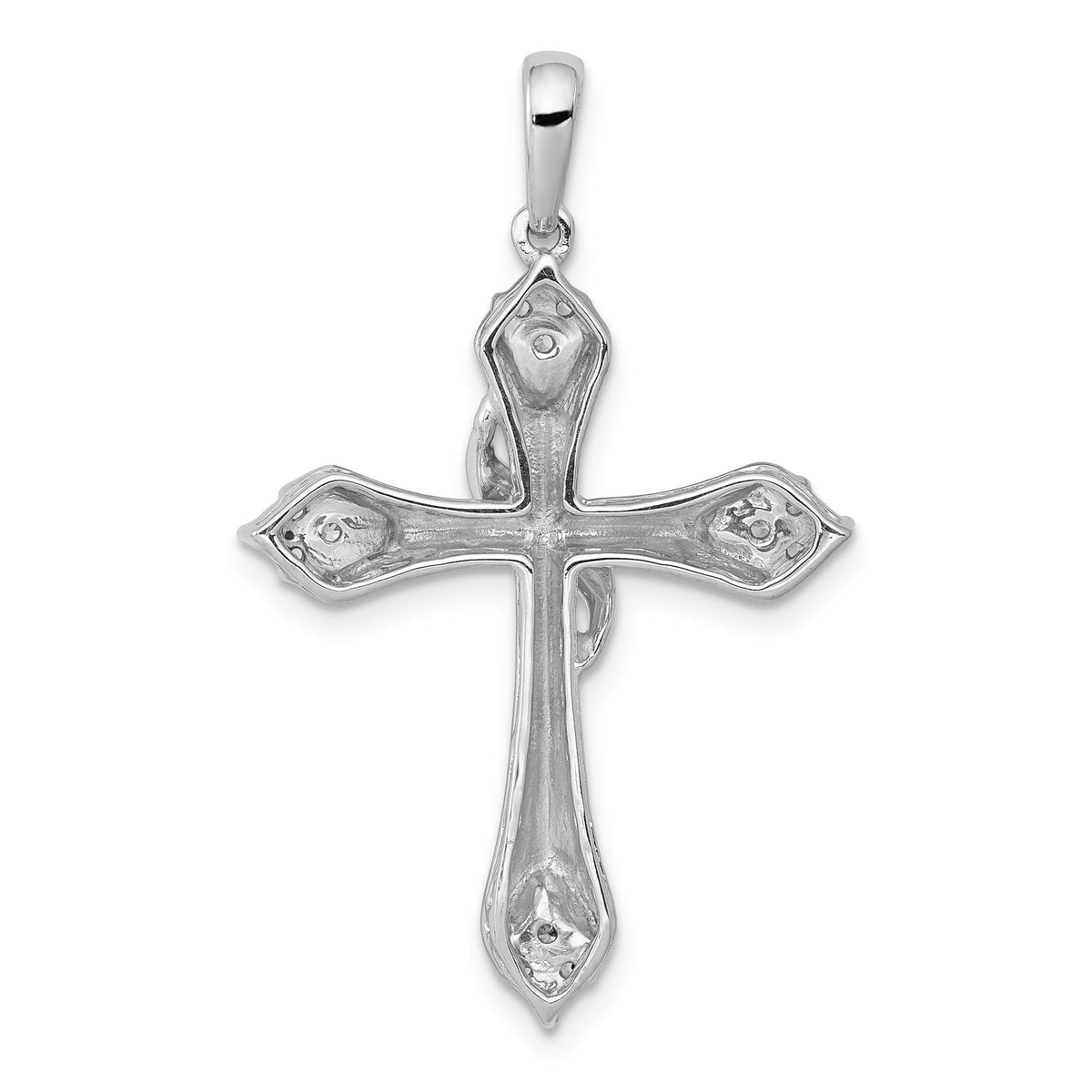 14k White Gold 1/6ct. Diamond Cross Pendant-PM5042-016-WA