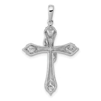 14k White Gold 1/6ct. Diamond Cross Pendant-PM5042-016-WA