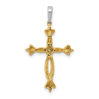 14k Two-Tone 1/20ct. Diamond Cross Pendant-PM5044-005-YWA