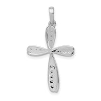14k White Gold 1/15ct. Diamond Cross Pendant-PM5045-008-WA