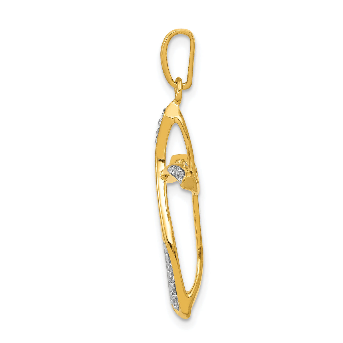 14k 1/10ct. Diamond Cross Pendant-PM5046-010-YA