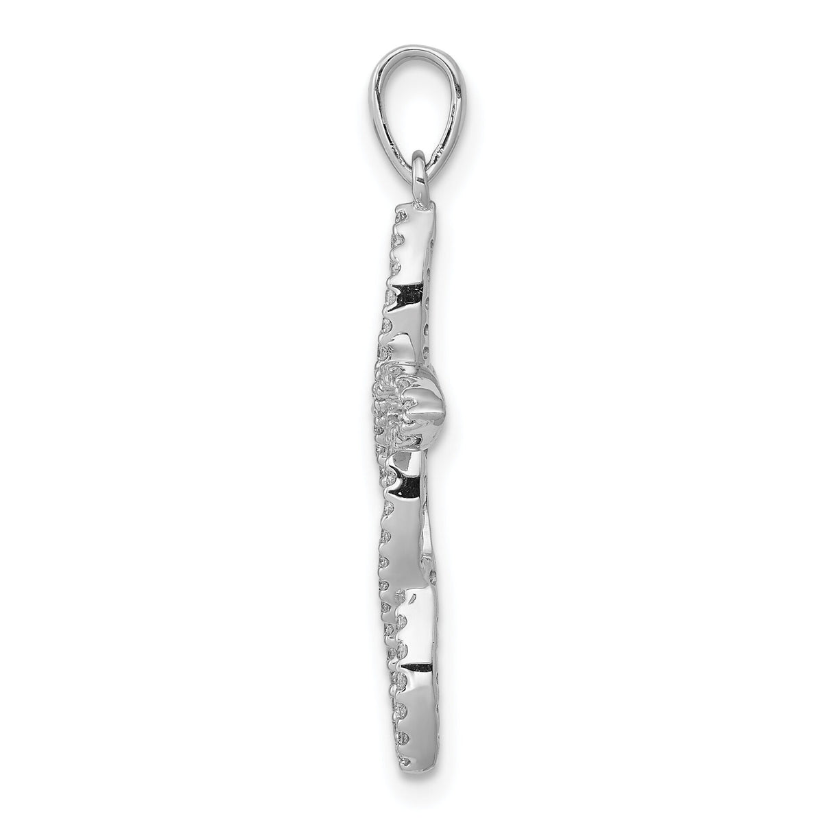14k White Gold 1/4ct. Diamond Cross Pendant-PM5049-025-WA