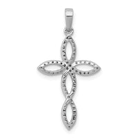 14k White Gold 1/4ct. Diamond Cross Pendant-PM5049-025-WA