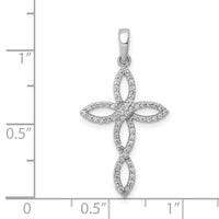 14k White Gold 1/4ct. Diamond Cross Pendant-PM5049-025-WA