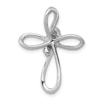 14k White Gold 1/3ct. Diamond Cross Chain Slide-PM5050-033-WA