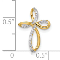 14k Diamond Cross Chain Slide-PM5051-010-YA