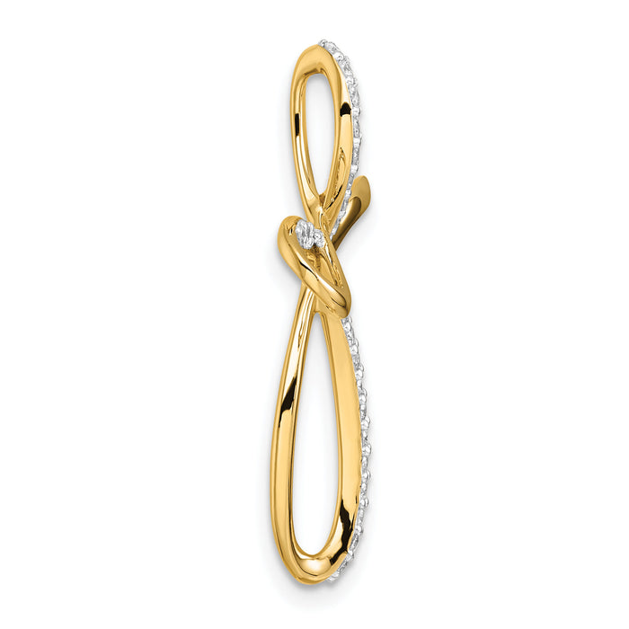 14k Diamond Cross Chain Slide-PM5051-032-YA