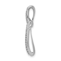 14k White Gold 1/4ct. Diamond Cross Chain Slide-PM5053-025-WA