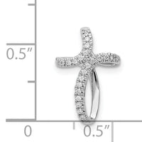14k White Gold 1/15ct. Diamond Cross Pendant-PM5054-008-WA