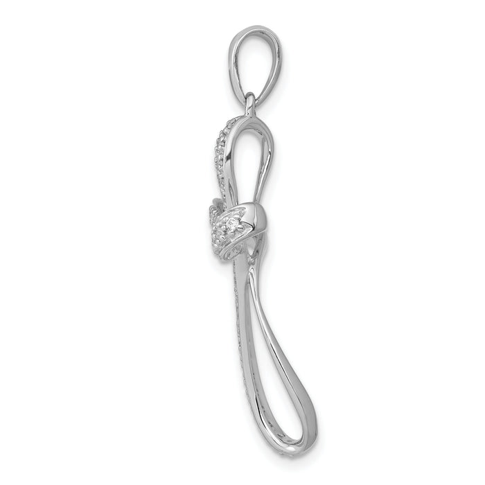 14k White Gold 1/5ct. Diamond Cross Pendant-PM5057-020-WA
