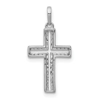 14k White Gold 1/8ct. Diamond Cross Pendant-PM5059-013-WA