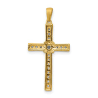 14k 1/3ct. Diamond Cross Pendant-PM5062-033-YA