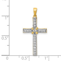 14k 1/3ct. Diamond Cross Pendant-PM5062-033-YA