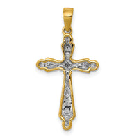 14k 1/5ct. Diamond Cross Pendant-PM5063-020-YA