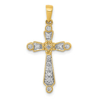14k 1/5ct. Diamond Cross Pendant-PM5063-020-YA