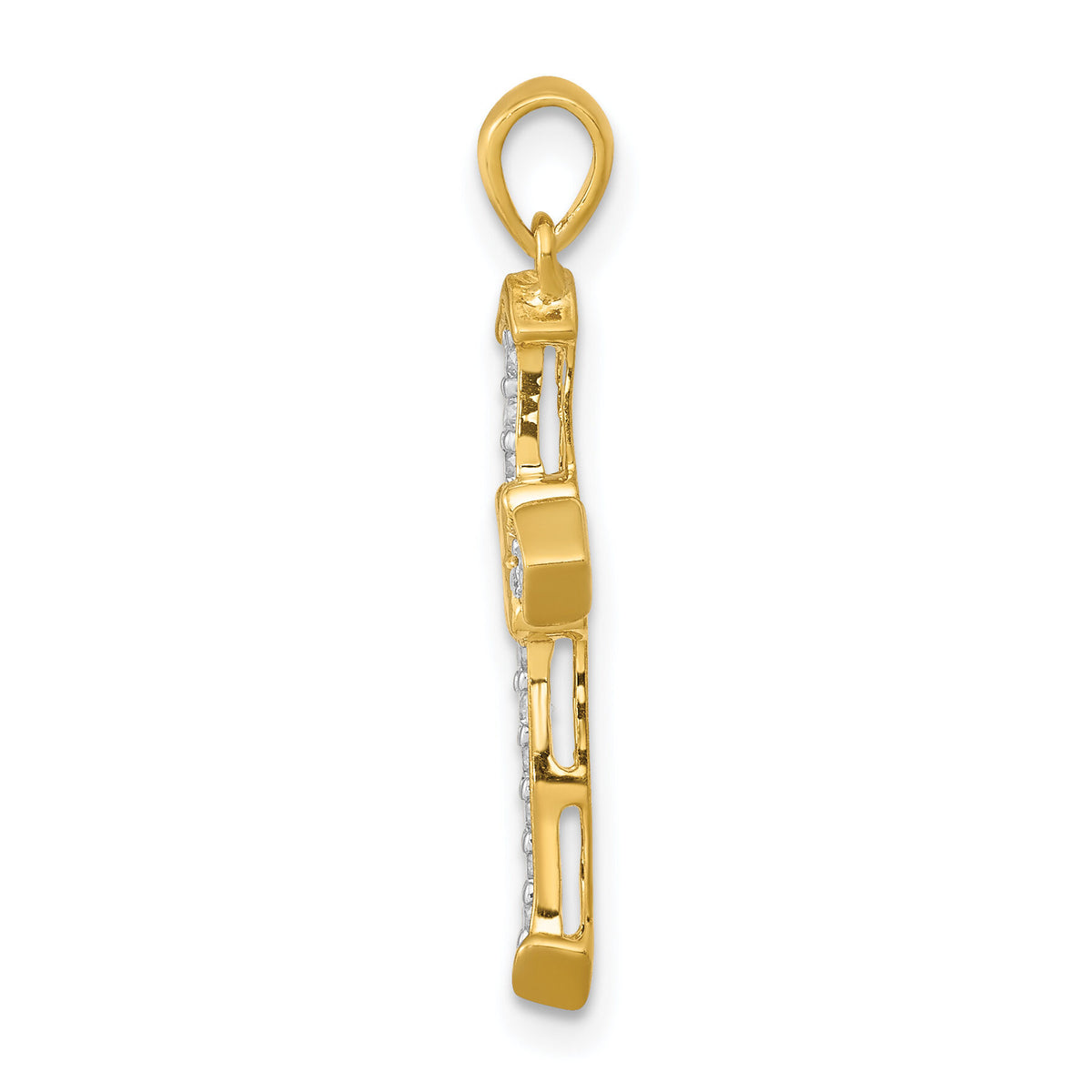 14k Passion Diamond Cross Pendant-PM5064-020-YA