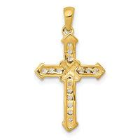 14k Passion Diamond Cross Pendant-PM5064-020-YA