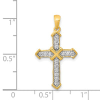 14k Passion Diamond Cross Pendant-PM5064-020-YA