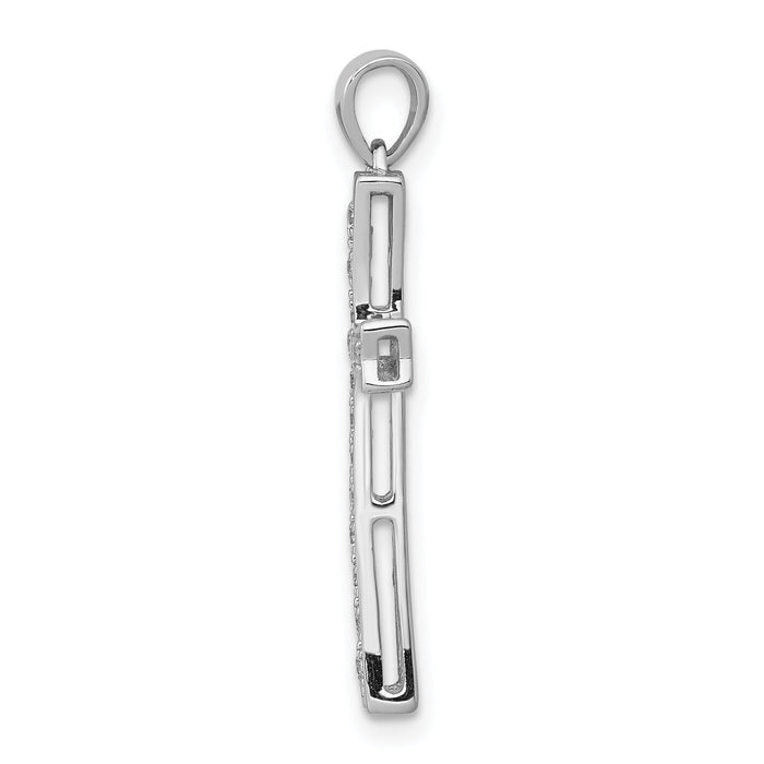 14k White Gold 1/5ct. Diamond Cross Pendant-PM5065-020-WA