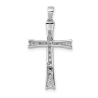 14k White Gold 1/5ct. Diamond Cross Pendant-PM5065-020-WA