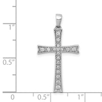 14k White Gold 1/5ct. Diamond Cross Pendant-PM5065-020-WA