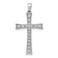 14k White Gold 1/5ct. Diamond Cross Pendant-PM5065-020-WA