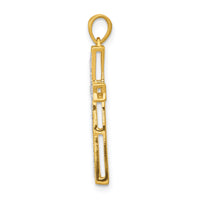 14k  1/5ct. Diamond Cross Pendant-PM5065-020-YA