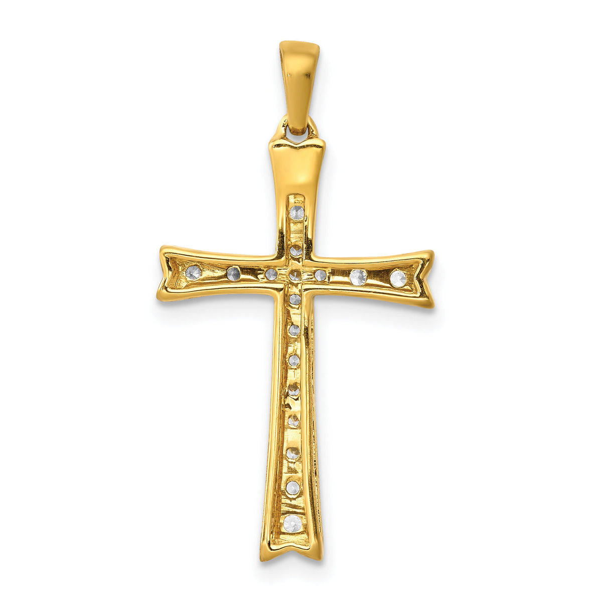 14k  1/5ct. Diamond Cross Pendant-PM5065-020-YA