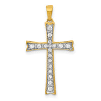 14k  1/5ct. Diamond Cross Pendant-PM5065-020-YA