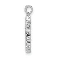 14k White Gold 1/10ct. Diamond Cross Pendant-PM5072-010-WA