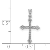14k White Gold 1/10ct. Diamond Cross Pendant-PM5072-010-WA